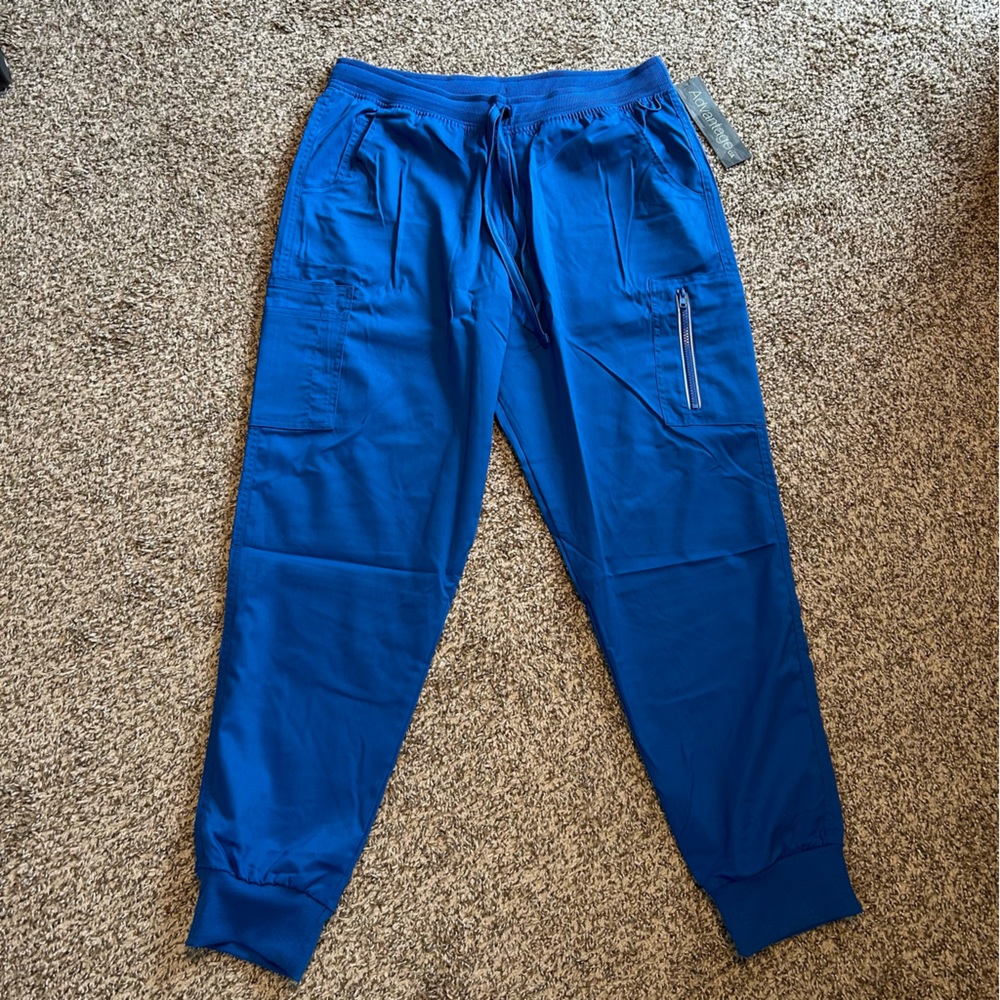 Advantage Stretch Men’s Large 9Pocket Knit Waistband Jogger Scrub Pants AB714